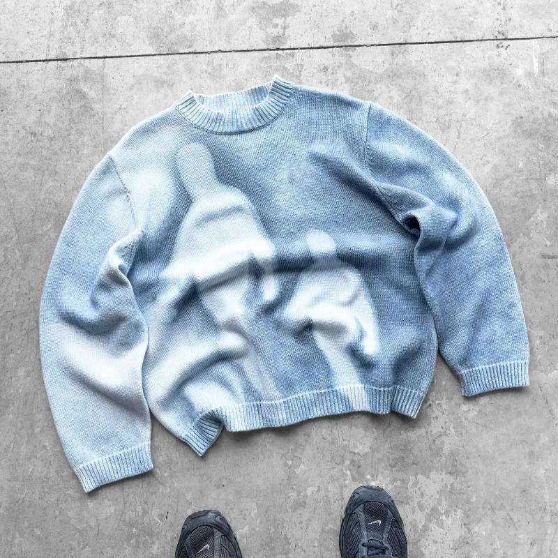 BeatStreet High Street Gradient Abstract Artistic Portrait Pattern Loose Knit Pullover European Punk Gothic Round Neck Long Sleeve Sweater XL синій
BeatStreet High Street Gradient Abstract Artistic Portrait Pattern Loose Knit Pullover European Punk Gothic Round Neck Long Sleeve Sweater XL синій