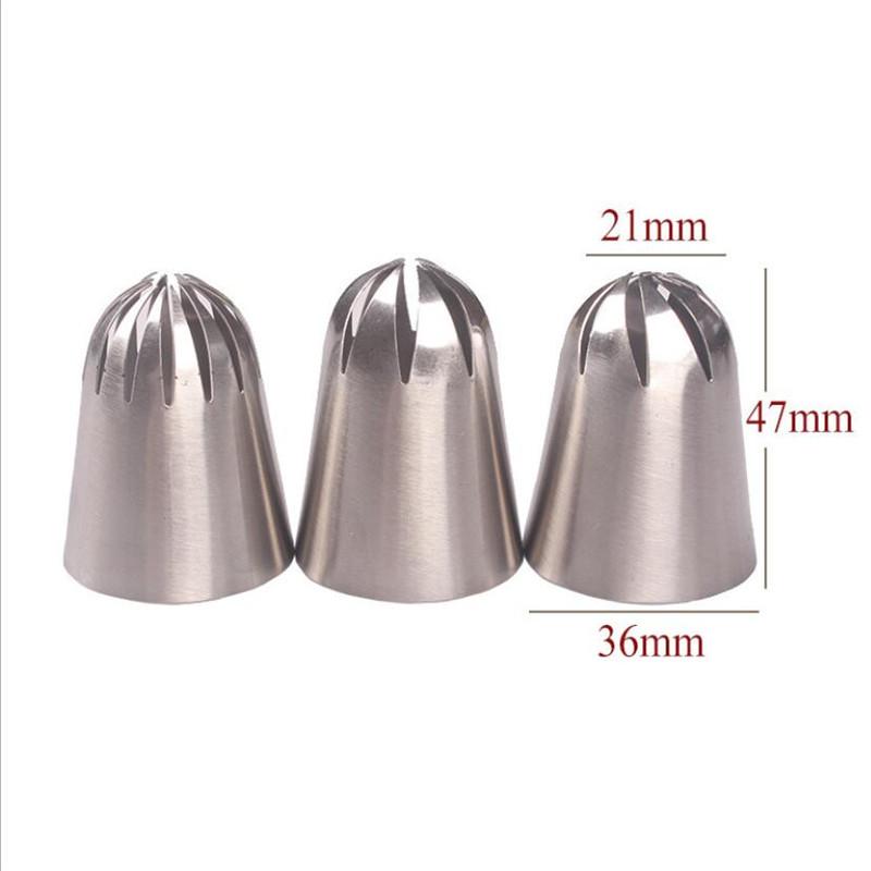 3Pcs Large Rose Cream Cake Russian Nozzles Leaves Stainless Steel Icing Piping Tips Set Coupler Cupcake Decorating Baking Tools
3Pcs Large Rose Cream Cake Russian Nozzles Leaves Stainless Steel Icing Piping Tips Set Coupler Cupcake Decorating Baking Tools