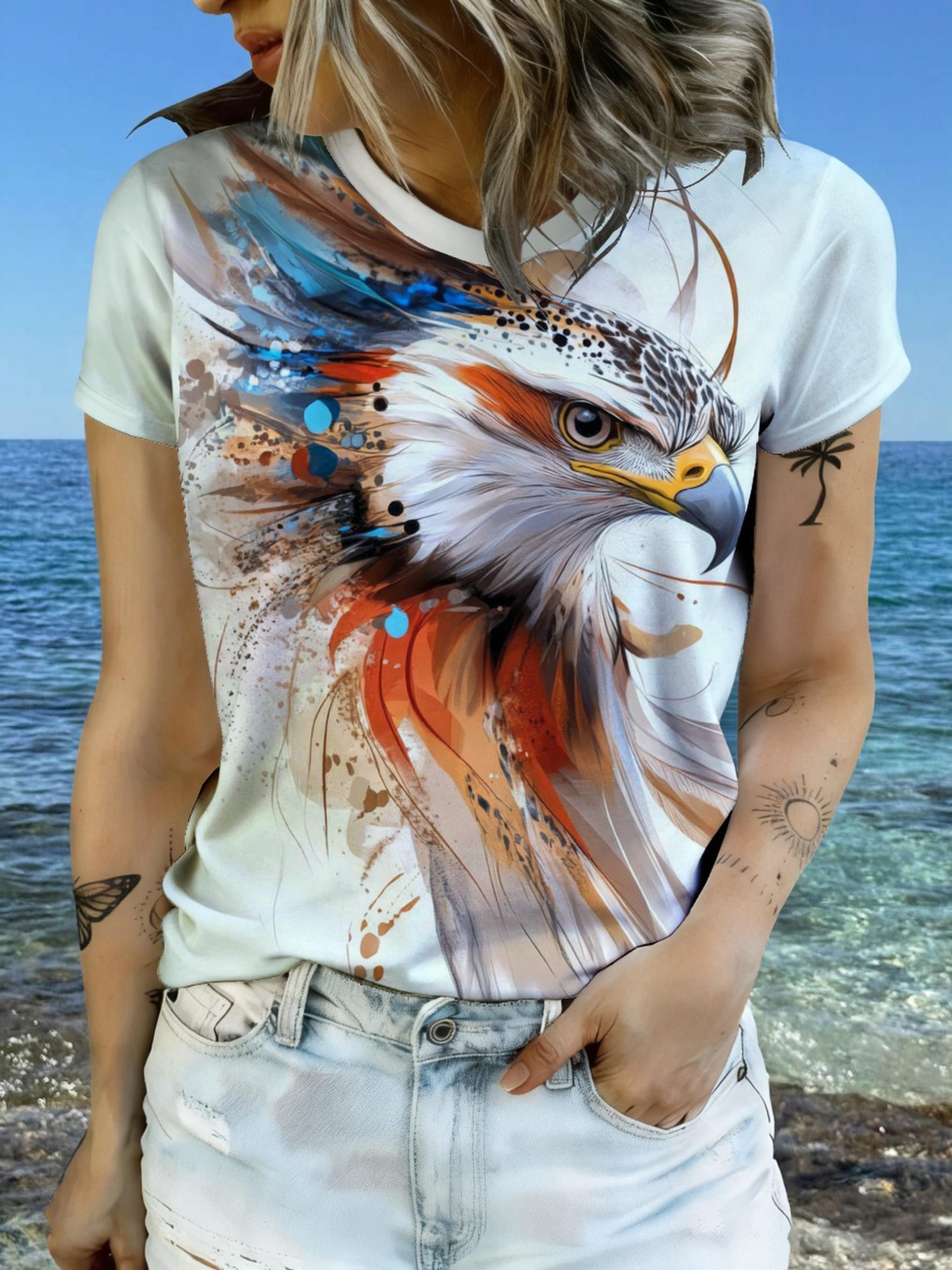 Short-Sleeved T-Shirt Featuring a Watercolor Splatter Design of a Soaring Eagle a Blend of Blue And Orange Brush Strokes with a -Like Texture. Showcas 3XL дубильна кора
Short-Sleeved T-Shirt Featuring a Watercolor Splatter Design of a Soaring Eagle a Blend of Blue And Orange Brush Strokes with a -Like Texture. Showcas 3XL дубильна кора