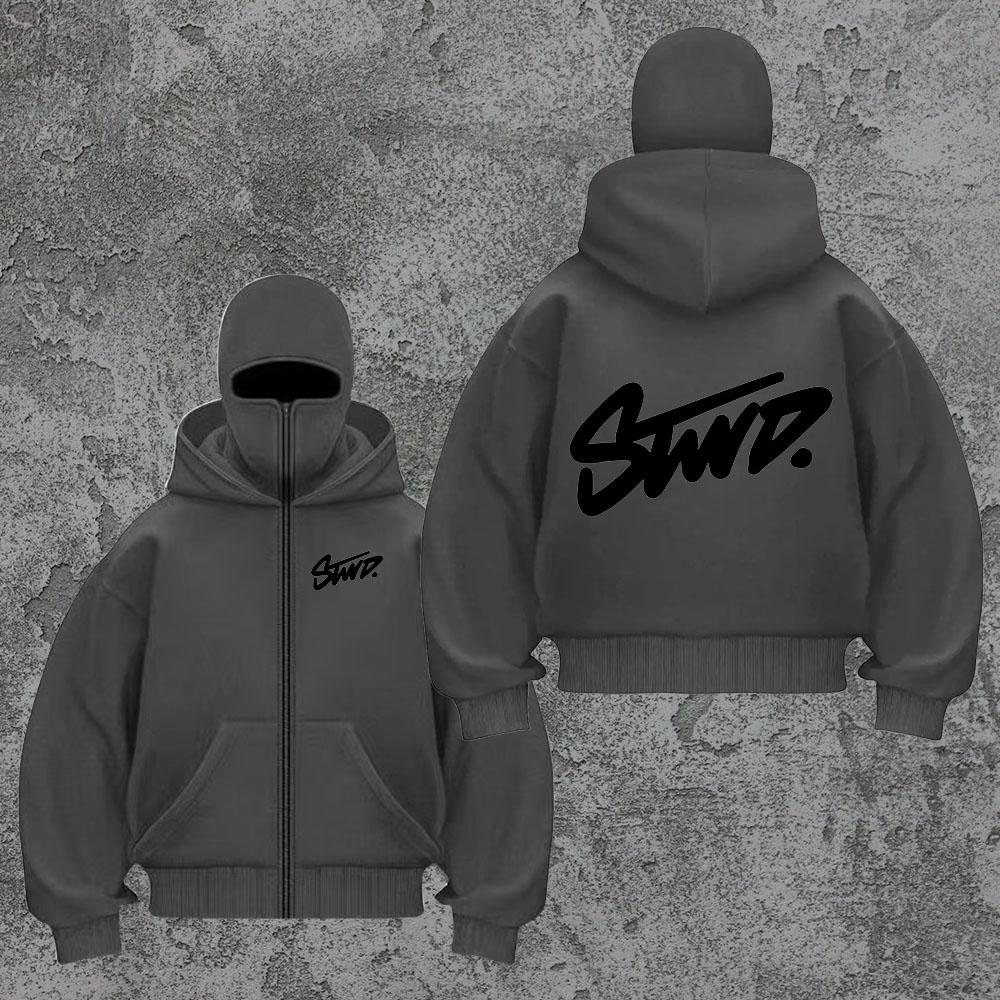 Американська повсякденна спортивна куртка в стилі Y2K з капюшоном-маскою з подвійним капюшоном, вуличний світшот на блискавці з принтом літер XL
Американська повсякденна спортивна куртка в стилі Y2K з капюшоном-маскою з подвійним капюшоном, вуличний світшот на блискавці з принтом літер XL