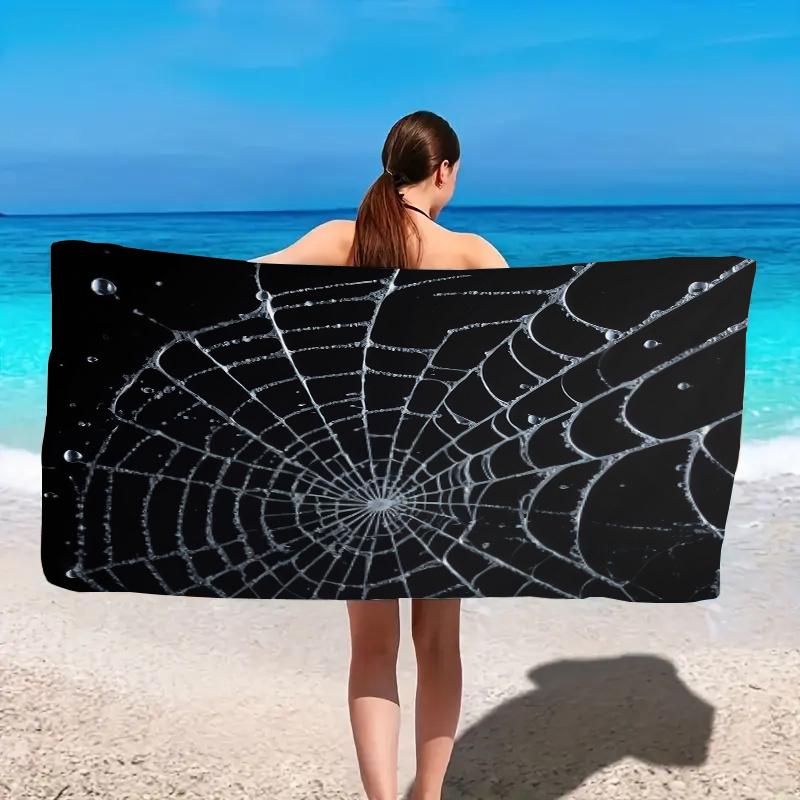 Spider Web Print Beach Towel, Gothic Dark Style Super Absorbent Quick Drying Lightweight Soft for Swimming Travel Camping W30*H60(CM)
Spider Web Print Beach Towel, Gothic Dark Style Super Absorbent Quick Drying Lightweight Soft for Swimming Travel Camping W30*H60(CM)