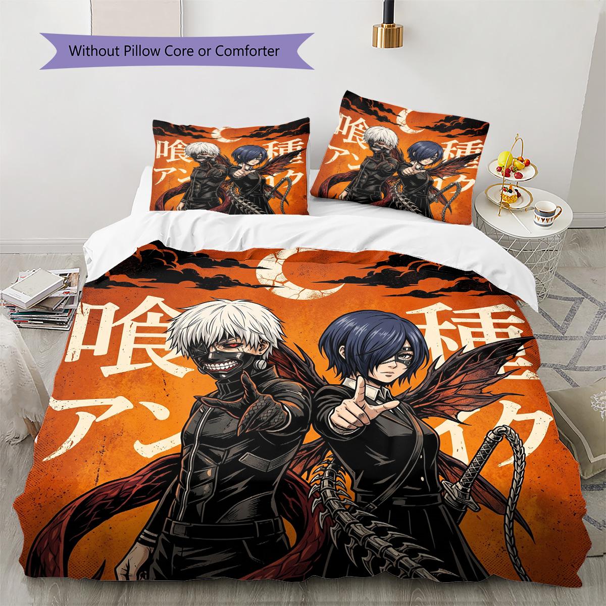 Tokyo Ghoul Pillowcase & Duvet Cover Set for Home Decor Birthday Gift (1 * duvet cover + 2 * pillowcase, without core) 135x200cm
Tokyo Ghoul Pillowcase & Duvet Cover Set for Home Decor Birthday Gift (1 * duvet cover + 2 * pillowcase, without core) 135x200cm