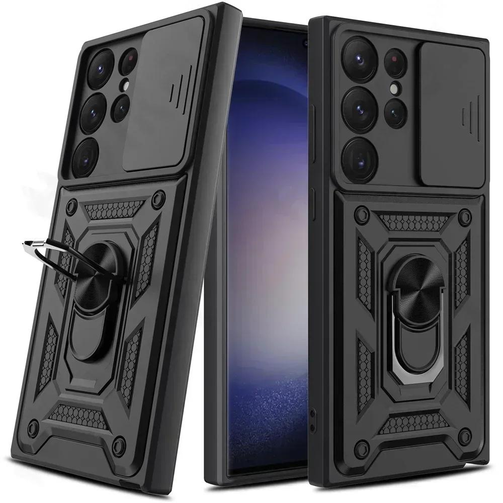 For Samsung Galaxy S24 23 22 Ultra 21 20 FE Puls NOTE 20 ULTRA Camera Lens Cover Phone Case with Ring Stand Armor rotate Cover For Samsung S23
For Samsung Galaxy S24 23 22 Ultra 21 20 FE Puls NOTE 20 ULTRA Camera Lens Cover Phone Case with Ring Stand Armor rotate Cover For Samsung S23