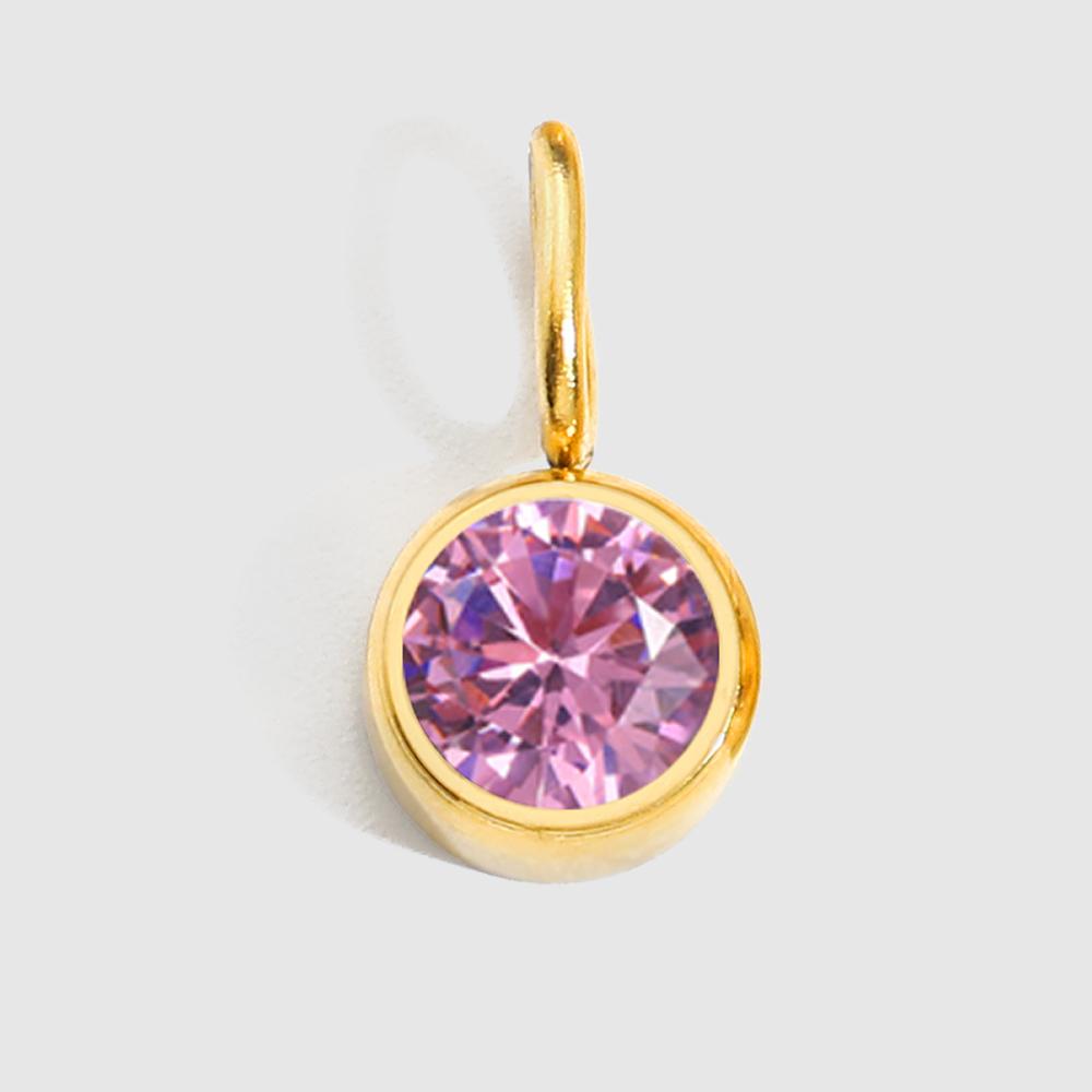 St-Delan Stainless Steel Round Bezel CZ Birthstone Charms Multicolor Crystal Pendant for DIY Zircon Making GOLD
St-Delan Stainless Steel Round Bezel CZ Birthstone Charms Multicolor Crystal Pendant for DIY Zircon Making GOLD
