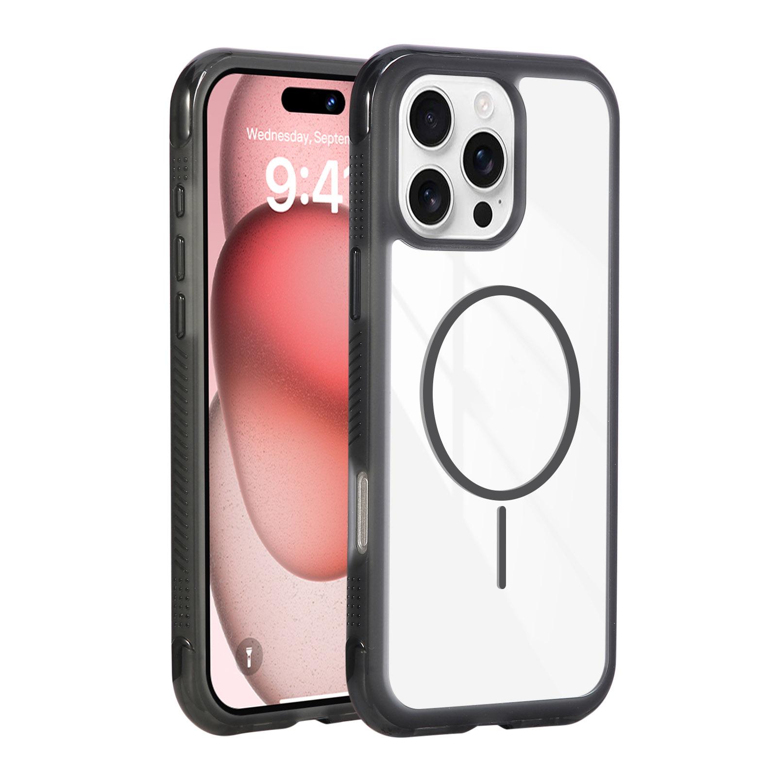 For iPhone 16 Pro Magnetic Case TPU+PC Crystal Clear Phone Cover Black
For iPhone 16 Pro Magnetic Case TPU+PC Crystal Clear Phone Cover Black