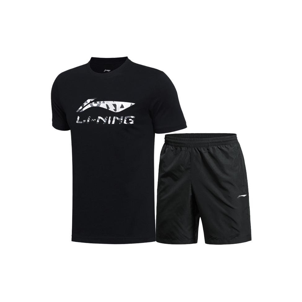 Li-Ning Футболка с вышитым логотипом серии Sports Lifestyle, быстросохнущие шорты, повседневный спортивный комплект, мужские комплекты, черный цвет YHST177-1+YKST061-1 S
Li-Ning Футболка с вышитым логотипом серии Sports Lifestyle, быстросохнущие шорты, повседневный спортивный комплект, мужские комплекты, черный цвет YHST177-1+YKST061-1 S