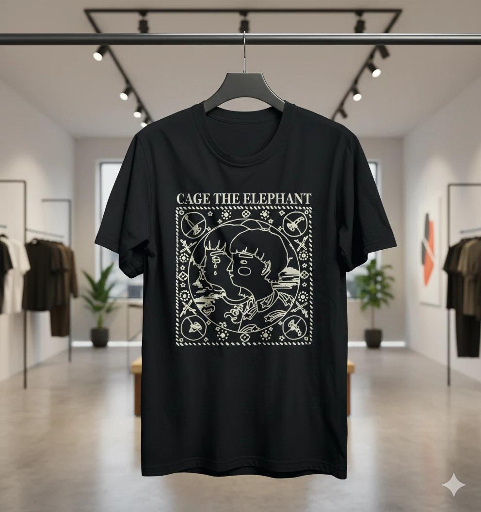 Cage The Elephant Indie Rock Band Art Graphic Black T-Shirt - T065 4XL
Cage The Elephant Indie Rock Band Art Graphic Black T-Shirt - T065 4XL