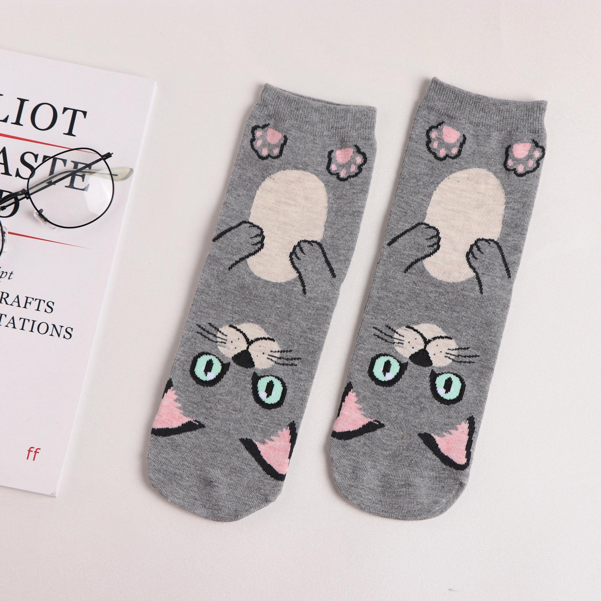 Women Cartoon Animal Socks Cute Cat Dog Pattern Mid Calf Cotton Socks 36-42
Women Cartoon Animal Socks Cute Cat Dog Pattern Mid Calf Cotton Socks 36-42