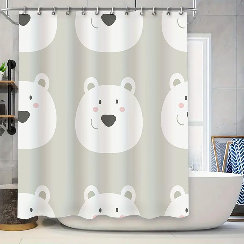 White Cartoon Polar Bear Shower Curtain Cute Home Decor Bathroom Decoration Printing Waterproof Modern Design (Size Customizable W60H190(CM)-1 Pcs
White Cartoon Polar Bear Shower Curtain Cute Home Decor Bathroom Decoration Printing Waterproof Modern Design (Size Customizable W60H190(CM)-1 Pcs