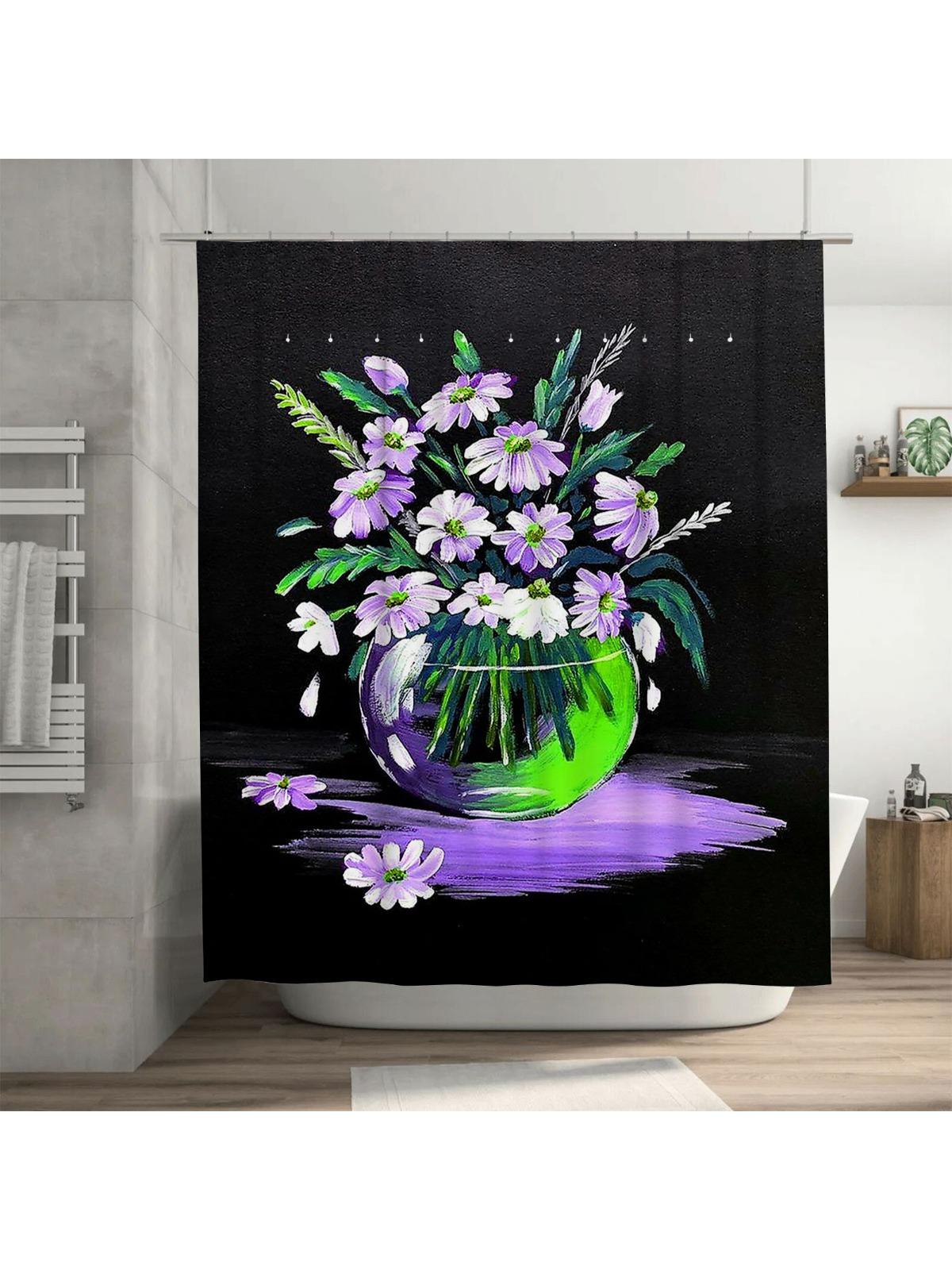 Vibrant Purple Flowers in Green Vase Waterproof Shower Curtain Heat Resistant Machine Washable Non-Transparent 180x180cm 90X180cm(35x70in)
Vibrant Purple Flowers in Green Vase Waterproof Shower Curtain Heat Resistant Machine Washable Non-Transparent 180x180cm 90X180cm(35x70in)
