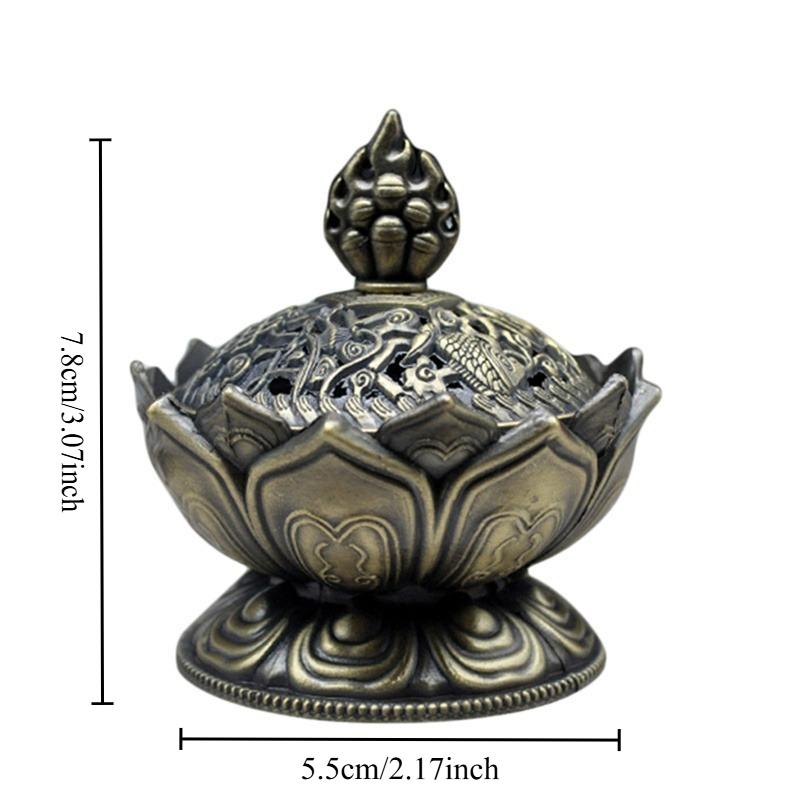 Vintage Copper Lotus Incense Burner Eight Treasures Zinc Alloy Aromatherapy Burner Sandalwood Incense Stove
Vintage Copper Lotus Incense Burner Eight Treasures Zinc Alloy Aromatherapy Burner Sandalwood Incense Stove