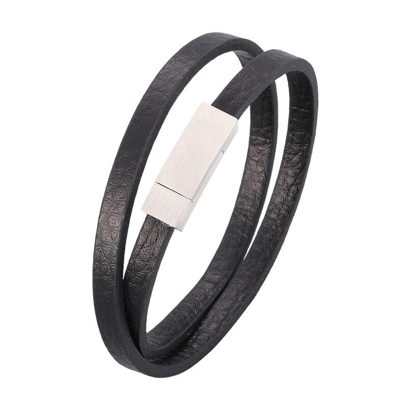 Bracelets Bangles Simple Leather Bracelet Men Ms Original Multi-layer Winding Fashion Jewelry 205mm чорний
Bracelets Bangles Simple Leather Bracelet Men Ms Original Multi-layer Winding Fashion Jewelry 205mm чорний