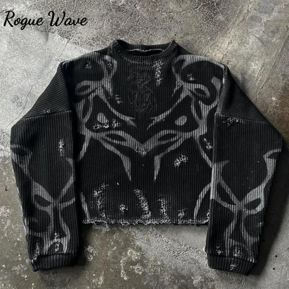 RogueWave Y2K Harajuku Round Neck Pullover Vintage Striped Design Fashionable Men Sweater American Style Streetwear Goth Women Sweatshirts S чорний
RogueWave Y2K Harajuku Round Neck Pullover Vintage Striped Design Fashionable Men Sweater American Style Streetwear Goth Women Sweatshirts S чорний