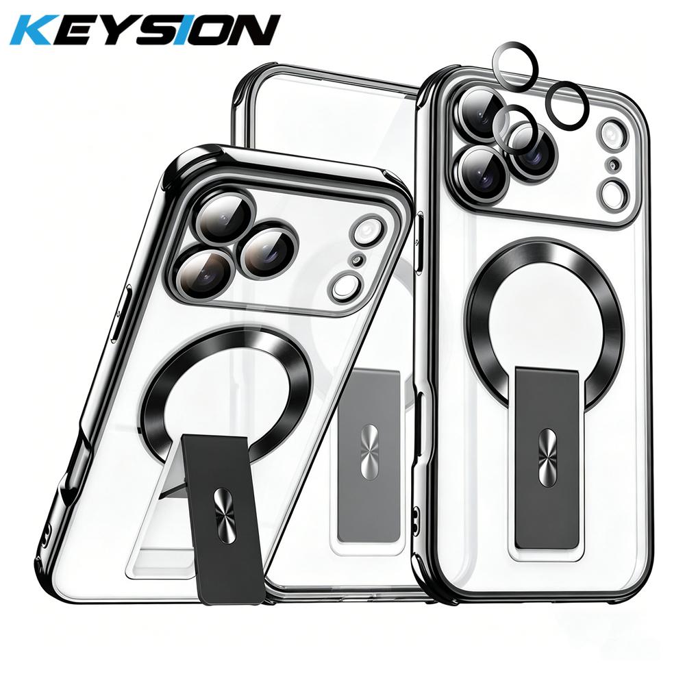 KEYSION Magnetic Transparent Plating Case for MagSafe for iPhone 11 12 13 14 15 16 17 Pro Max Air 16 Plus Upright Kickstand Shockproof Phone Cover for iPhone 17 чёрный
KEYSION Magnetic Transparent Plating Case for MagSafe for iPhone 11 12 13 14 15 16 17 Pro Max Air 16 Plus Upright Kickstand Shockproof Phone Cover for iPhone 17 чёрный