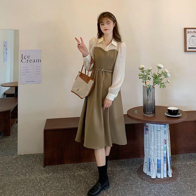 Korean Style 2026 Patchwork A-Line Dress with POLO Collar and Puff Sleeves for Autumn XL
Korean Style 2026 Patchwork A-Line Dress with POLO Collar and Puff Sleeves for Autumn XL
