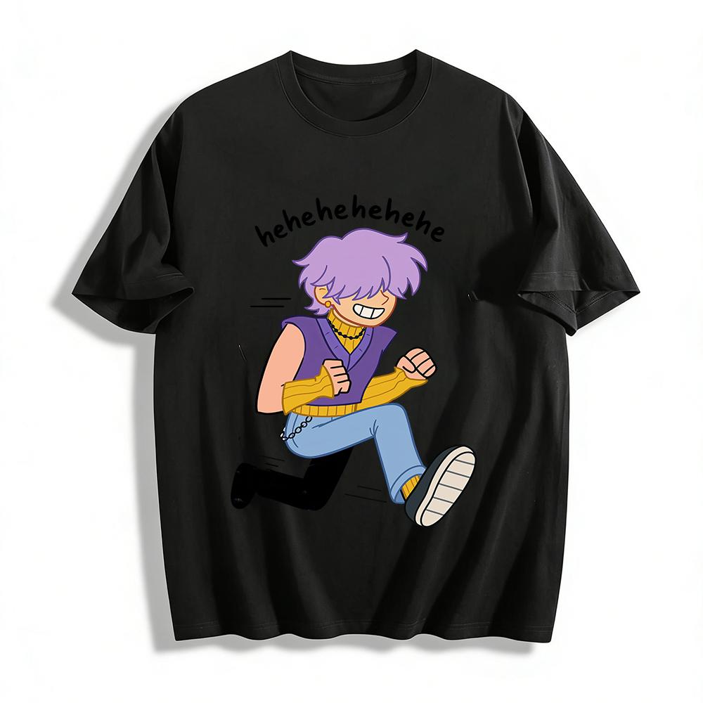 Funny Snickering Purple-haired Character Print Top Unisex Trendy Casual Loose Pullover Pure cotton T-shirt XXS
Funny Snickering Purple-haired Character Print Top Unisex Trendy Casual Loose Pullover Pure cotton T-shirt XXS