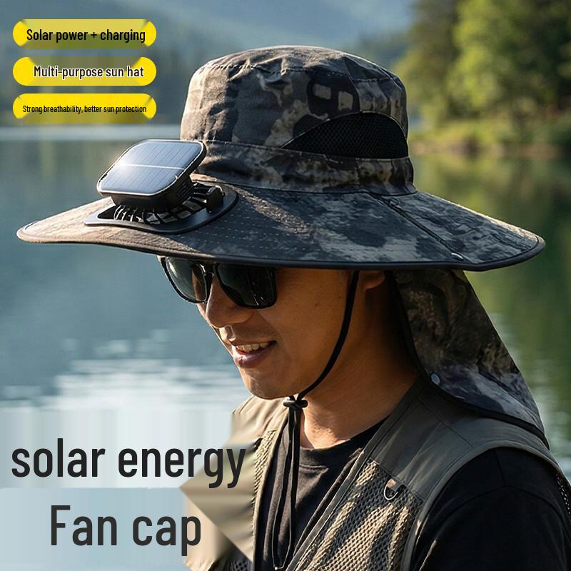 Rechargeable Solar Fan Sun Protection Fishing Hat One Size
Rechargeable Solar Fan Sun Protection Fishing Hat One Size