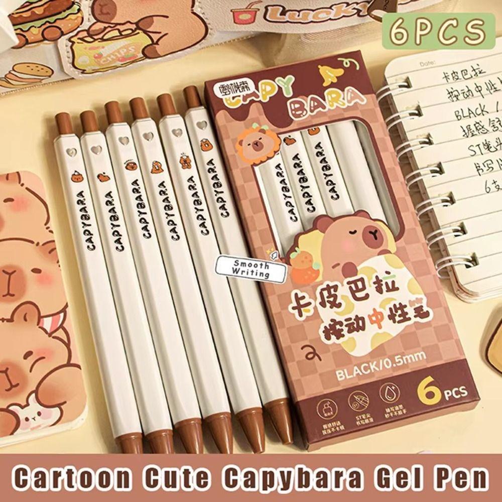 6PCS Good Looking Capybara Panda Gel Pen Aesthetic Pressing Neutral Pen School Office 6PCS
6PCS Good Looking Capybara Panda Gel Pen Aesthetic Pressing Neutral Pen School Office 6PCS