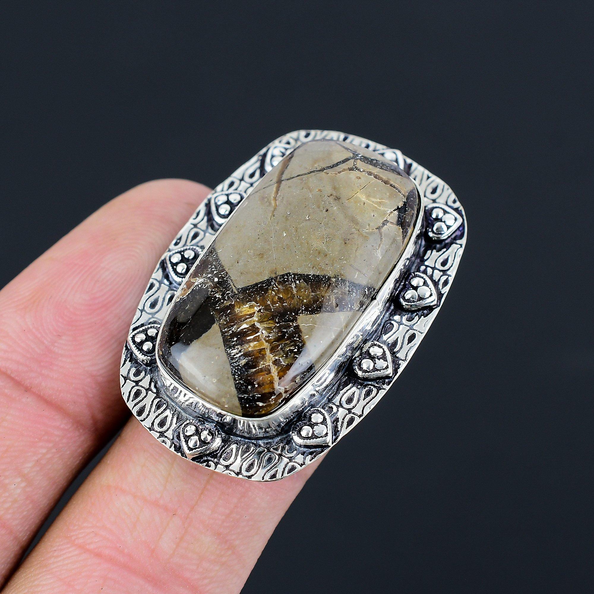 Womens day Deal 925 Silver Radiant Natural Septarian Statement Wife Ring US 7.5 7.5
Womens day Deal 925 Silver Radiant Natural Septarian Statement Wife Ring US 7.5 7.5