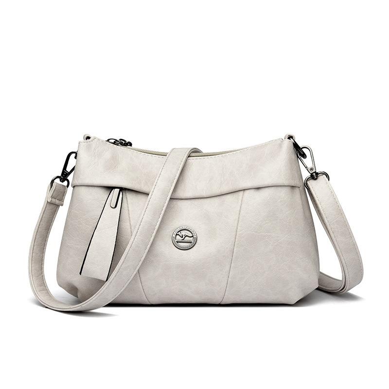 Простая сумка через плечо женская сумка Простая сумка через плечо большой емкости женская маленькая сумка бежевый