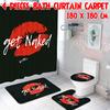 Buy Get Naked Shower Curtain Sets With Non Slip Rugs Toilet Lid Cover