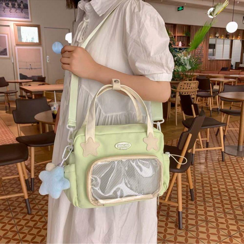 Cotton Doll Bag Cream Color Itabag Nylon Fashion Shoulder Bag Transparent Pocket Backpack Travel Blue-No Pendant
Cotton Doll Bag Cream Color Itabag Nylon Fashion Shoulder Bag Transparent Pocket Backpack Travel Blue-No Pendant