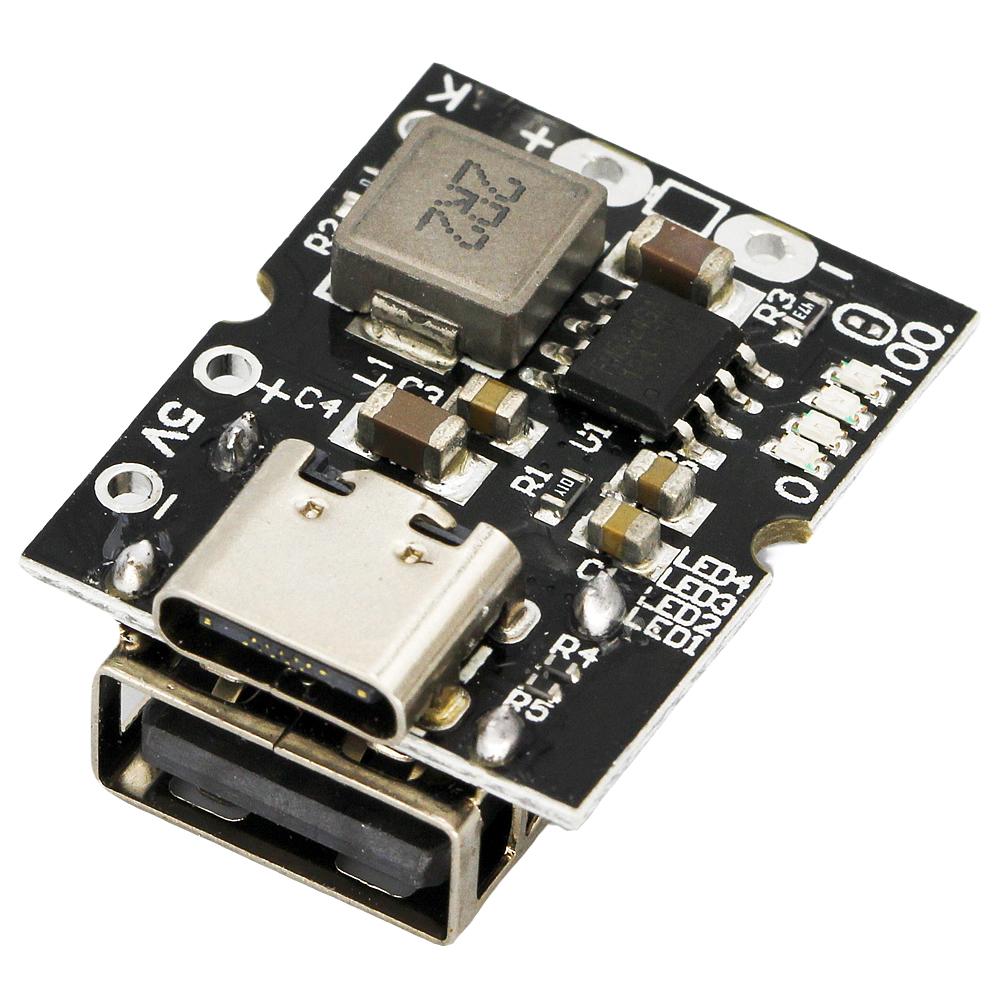 Type-C USB 5V 2A Boost Converter Step-Up Power Module Lithium Battery Charging Protection Board LED Display USB Charger
Type-C USB 5V 2A Boost Converter Step-Up Power Module Lithium Battery Charging Protection Board LED Display USB Charger