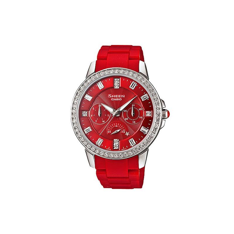 Casio SHEEN Life Waterproof Quartz Movement Resin Strap Japanese and Korean Watch Women s Watch Red Dial SHE-3023-4A
Casio SHEEN Life Waterproof Quartz Movement Resin Strap Japanese and Korean Watch Women s Watch Red Dial SHE-3023-4A