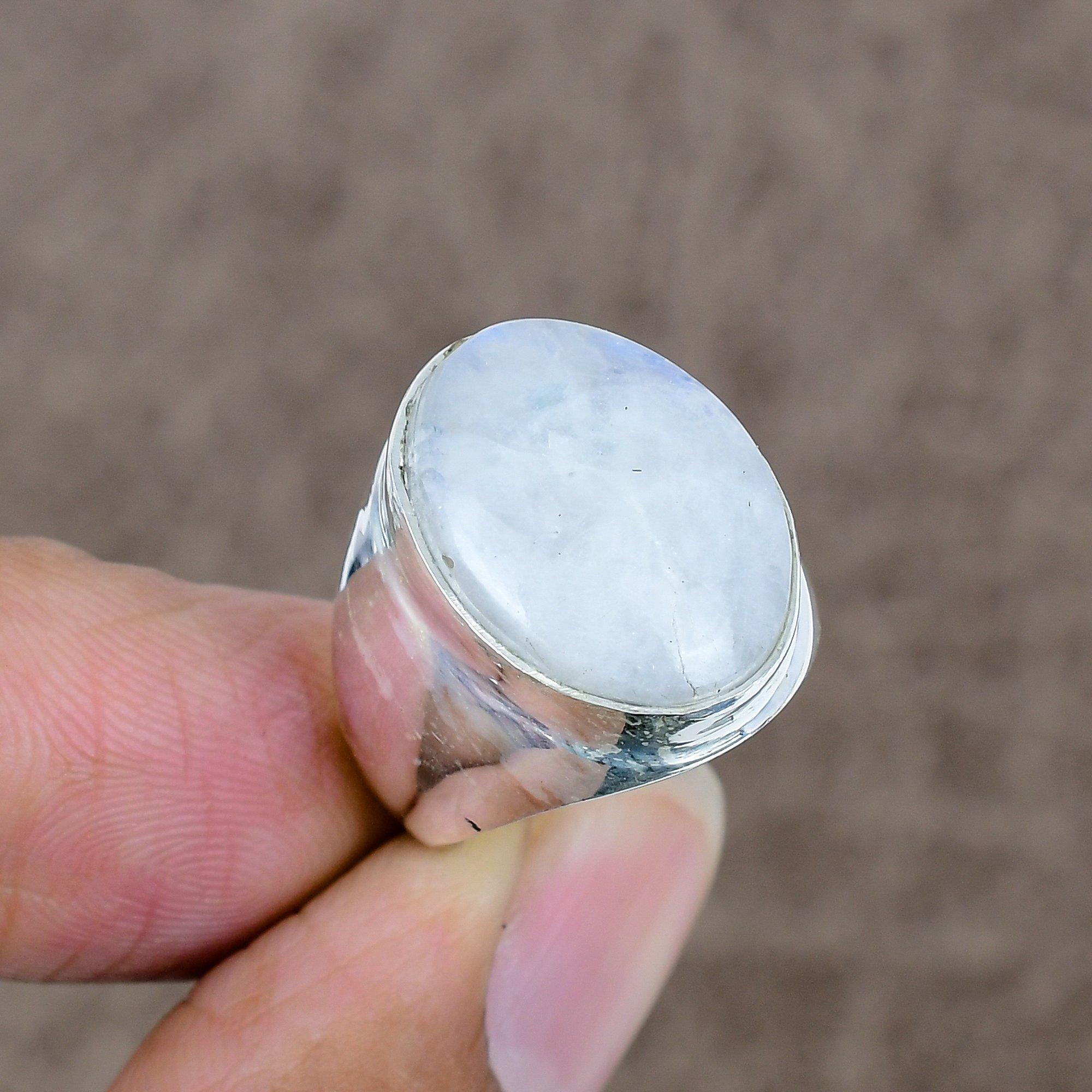 Місячний камінь Самоцвіт Ручна робота Срібло 925 проби Ювелірна прикраса Кільце Розмір 6 KKG-497
Місячний камінь Самоцвіт Ручна робота Срібло 925 проби Ювелірна прикраса Кільце Розмір 6 KKG-497