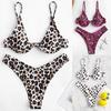 Women Sexy Leopard Snakeskin Underwire Bikini Set Two Piece Swimsuit