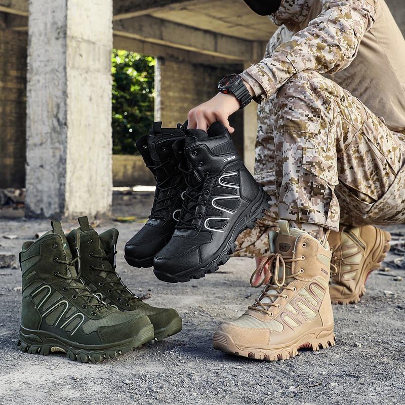 Autumn and winter new fashion men s outdoor leisure high-top men s boots off-road boots military boots hard-soled mountain boots 47 бежевий
Autumn and winter new fashion men s outdoor leisure high-top men s boots off-road boots military boots hard-soled mountain boots 47 бежевий