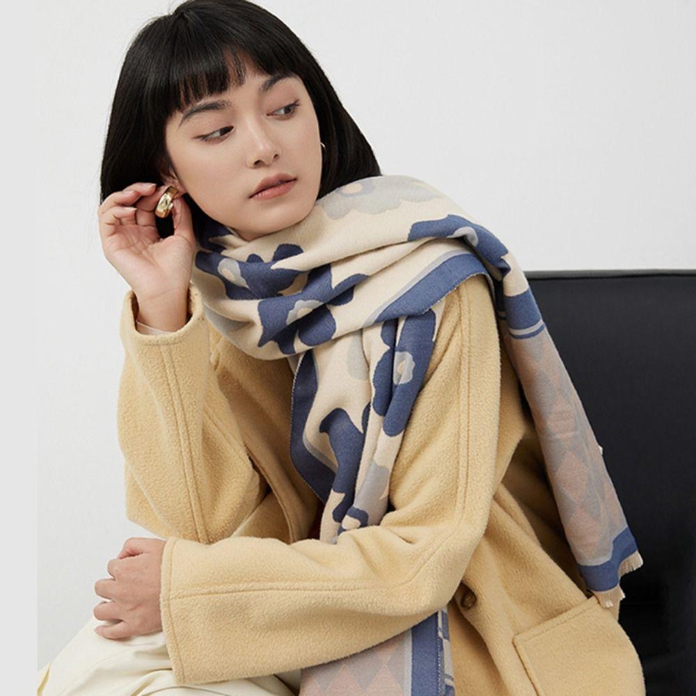 Korean Style Winter Cashmere Shawl Flower Floral Print Scarf Fashion Plaid Knitted Scarf Lady Style A Orange
Korean Style Winter Cashmere Shawl Flower Floral Print Scarf Fashion Plaid Knitted Scarf Lady Style A Orange