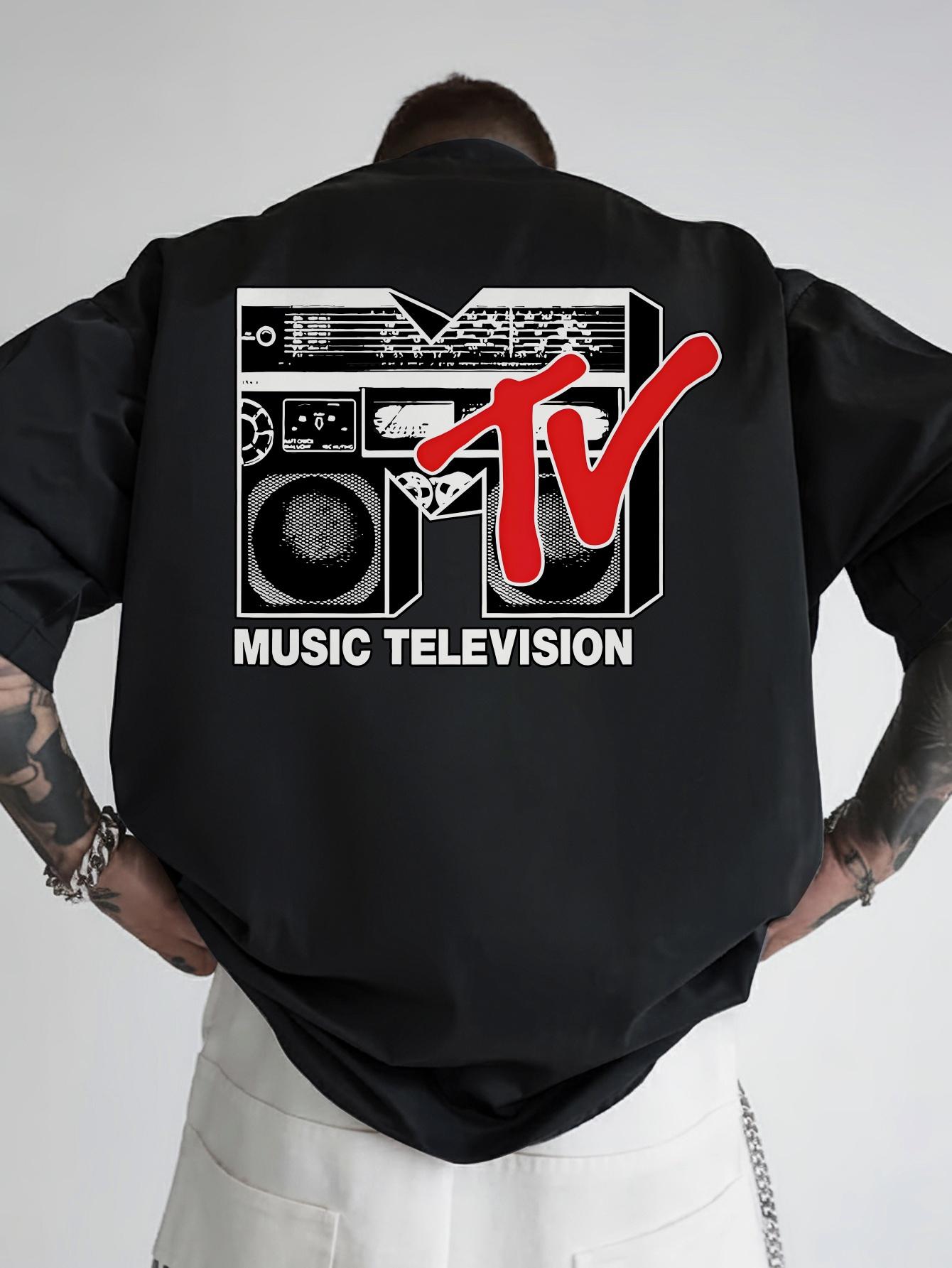 Casual Short Sleeve T-shirt with TV Music Television Print - Black Polyester Crew Neck XXXL
Casual Short Sleeve T-shirt with TV Music Television Print - Black Polyester Crew Neck XXXL