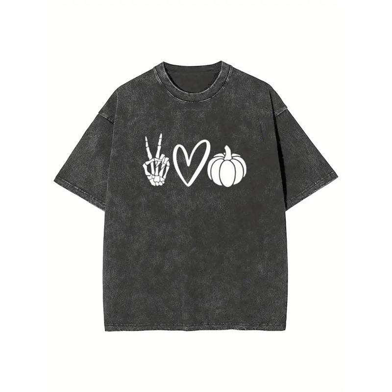 Peace Finger Skeleton Palm and Pumpkin Printed Men S T-shirt, Washed,High Quality Cotton Retro Fashion T-shirt,Certain Thickness for Summer T-shirts S чёрный
Peace Finger Skeleton Palm and Pumpkin Printed Men S T-shirt, Washed,High Quality Cotton Retro Fashion T-shirt,Certain Thickness for Summer T-shirts S чёрный