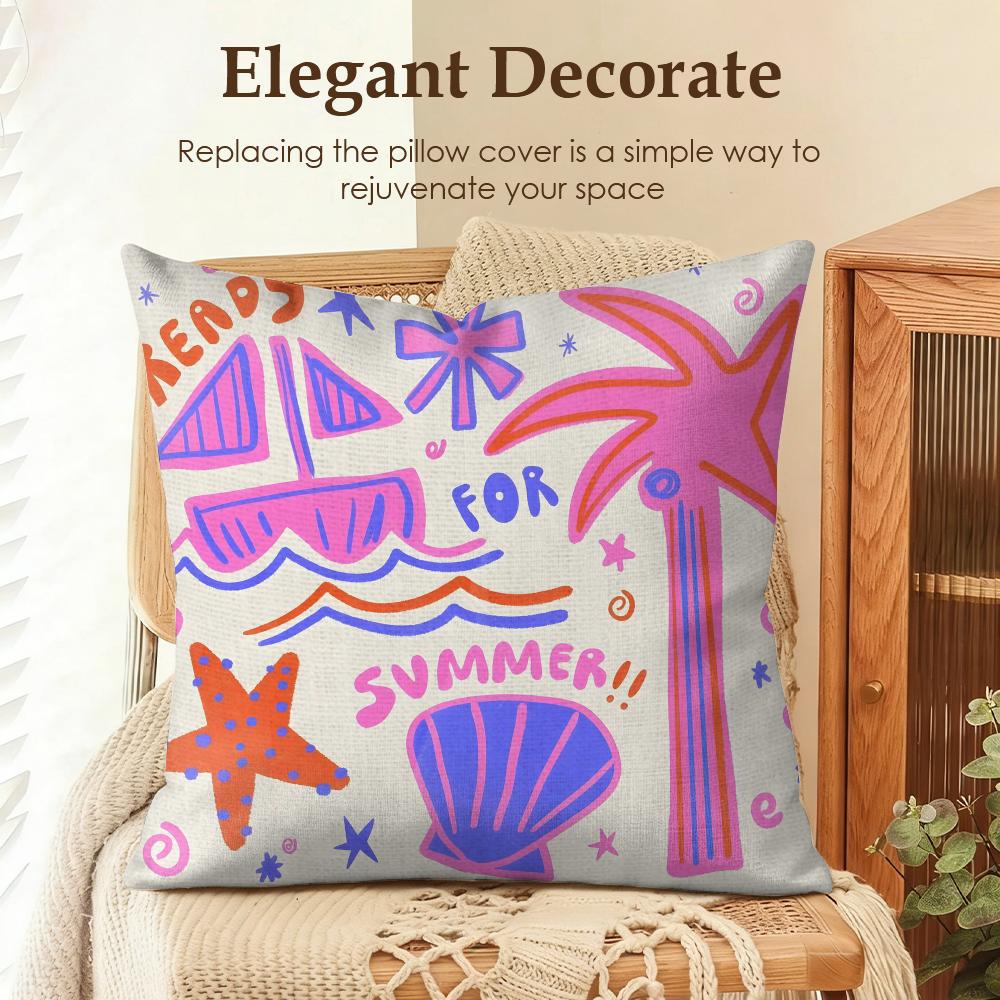 Summer Style Illustration Cushion Cover Natural Linen Organic Fabric DoubleSided Printing Sofa Home Decor Gift Pillow Case 30x30cm
Summer Style Illustration Cushion Cover Natural Linen Organic Fabric DoubleSided Printing Sofa Home Decor Gift Pillow Case 30x30cm