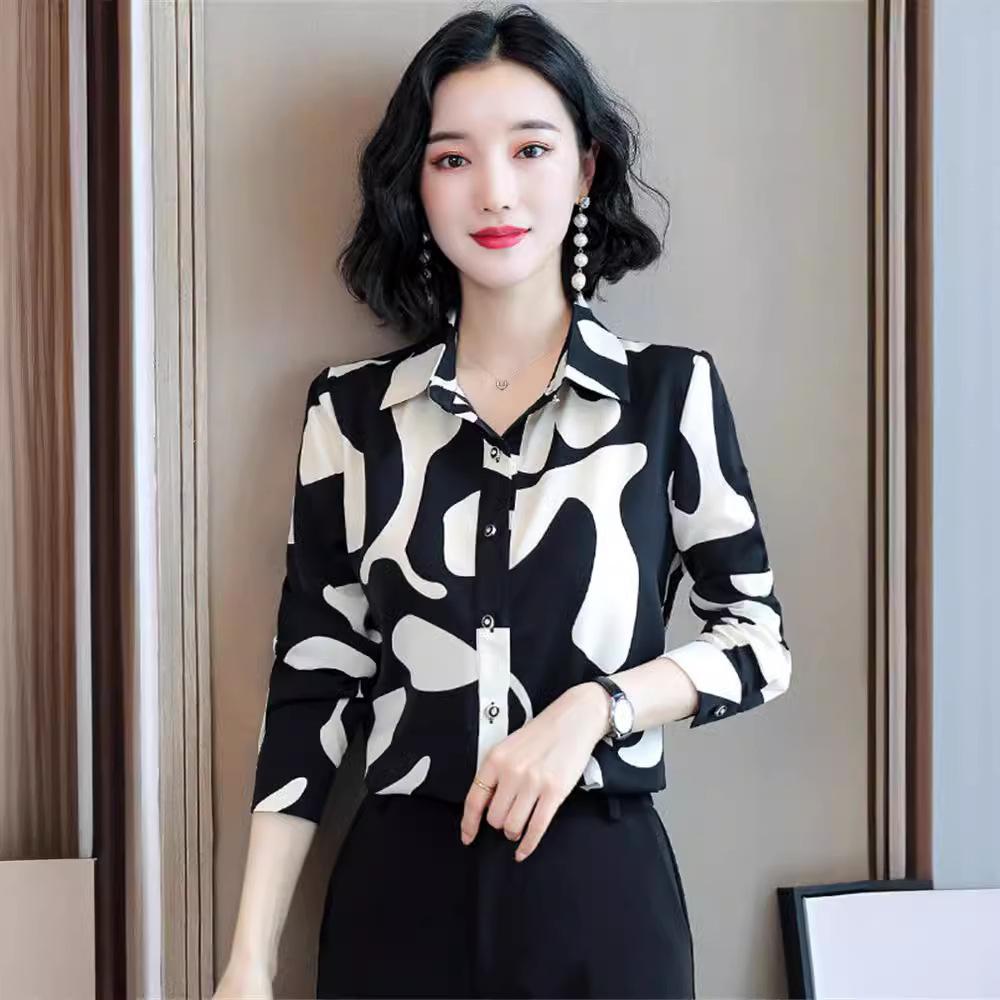 Ранняя весна и осень модная шифоновая рубашка с длинными рукавами женская высококачественная верхняя красивая омолаживающая иностранная рубашка 2XL чёрный
Ранняя весна и осень модная шифоновая рубашка с длинными рукавами женская высококачественная верхняя красивая омолаживающая иностранная рубашка 2XL чёрный