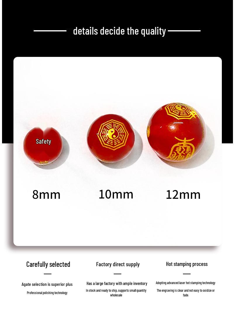 Engraved Red Agate Tai Sui Peace Amulet Round Beads - Natural Agate Jewelry Accessories 8mm (2 sample beads) brick червоний колір
Engraved Red Agate Tai Sui Peace Amulet Round Beads - Natural Agate Jewelry Accessories 8mm (2 sample beads) brick червоний колір