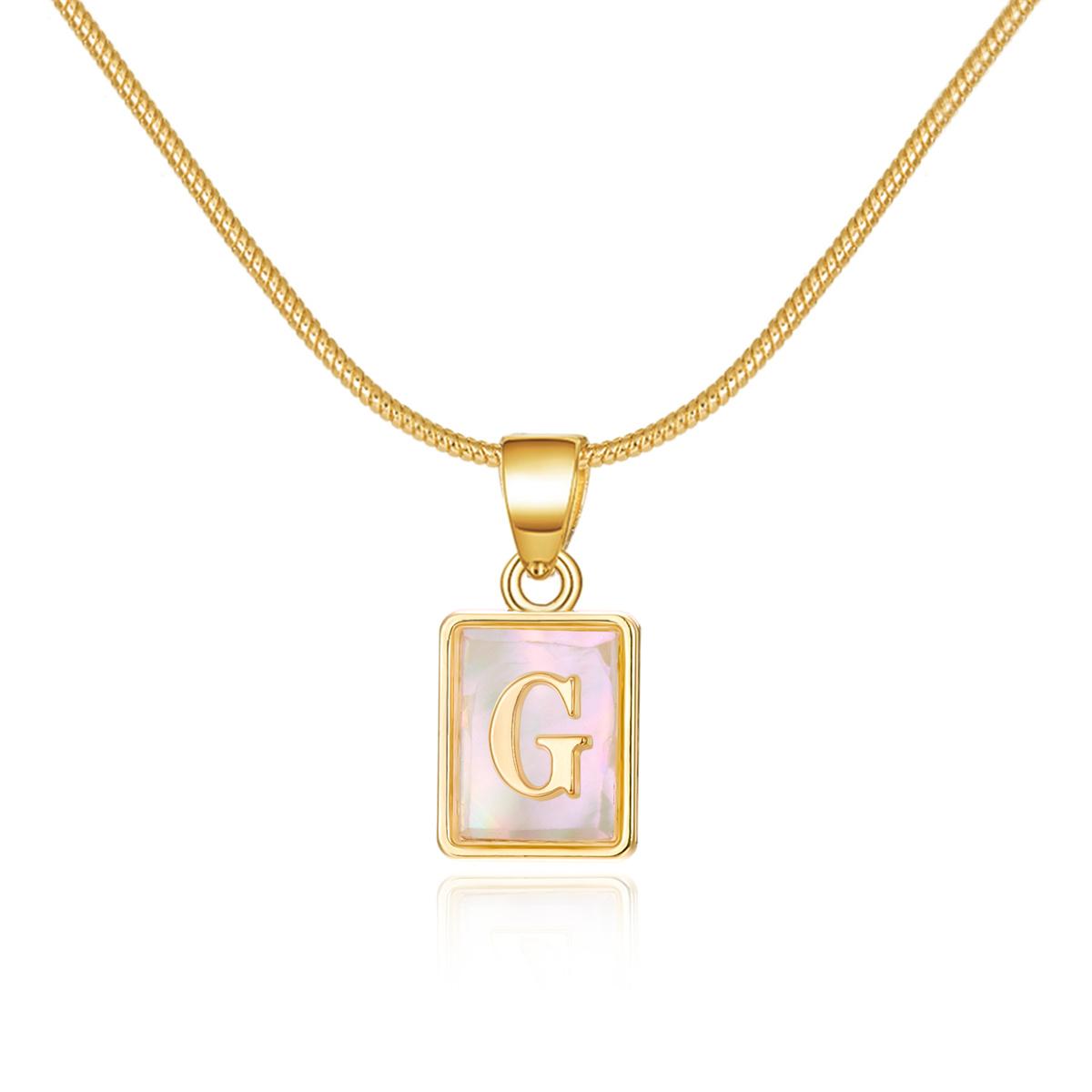 Fashion 26 Initial Letters Pendant Necklace For Women Gold Color A-Z Alphabet Square Shell Snake Chain Choker Birthday Jewelry
Fashion 26 Initial Letters Pendant Necklace For Women Gold Color A-Z Alphabet Square Shell Snake Chain Choker Birthday Jewelry