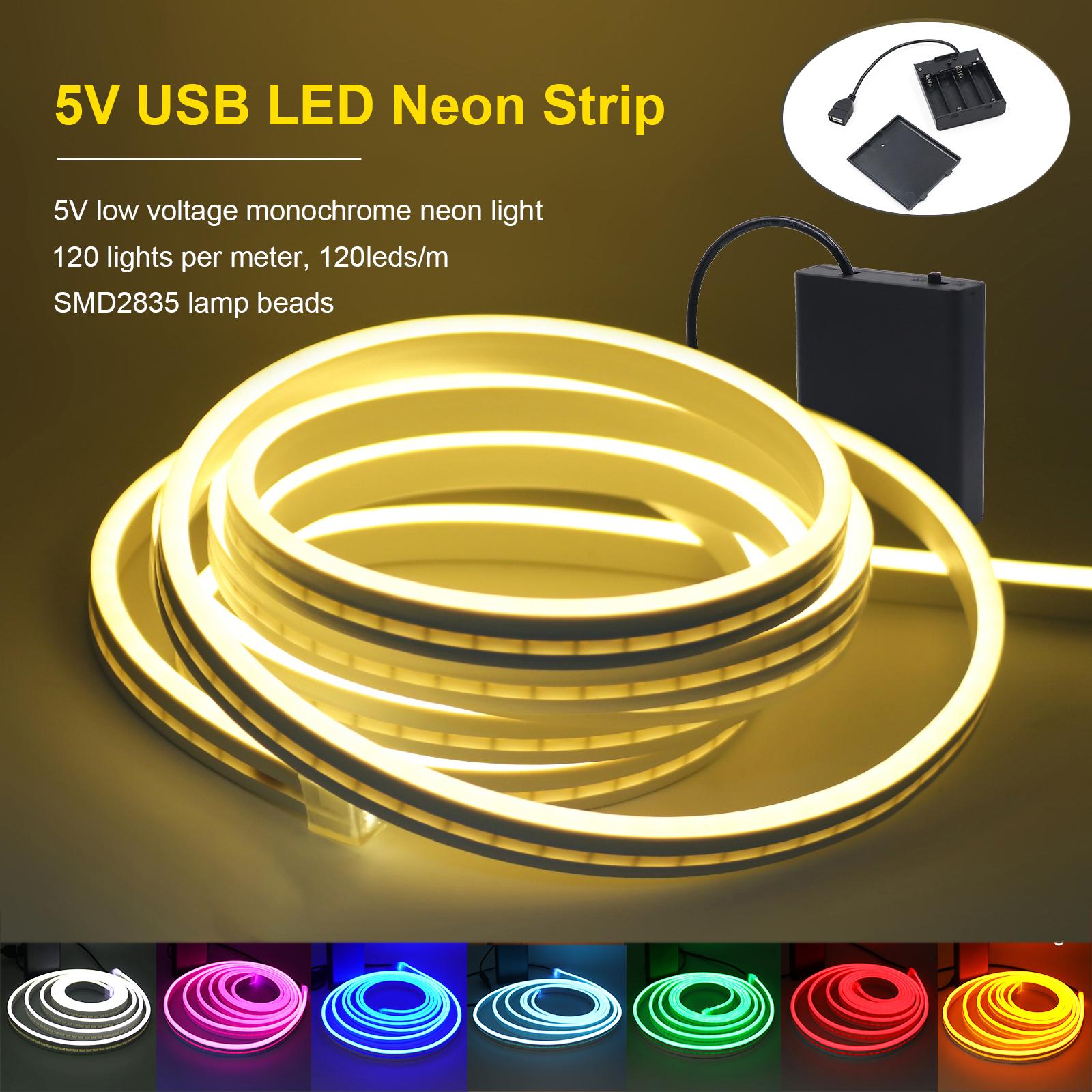5V Neon Strip USB Battery Powered 2835 120Leds/M White/Blue/Pink/Yellow/Green/Red Home DIY Decor Flexible Ribbion Rope LED Strip 0.5m теплим білим кольором
5V Neon Strip USB Battery Powered 2835 120Leds/M White/Blue/Pink/Yellow/Green/Red Home DIY Decor Flexible Ribbion Rope LED Strip 0.5m теплим білим кольором
