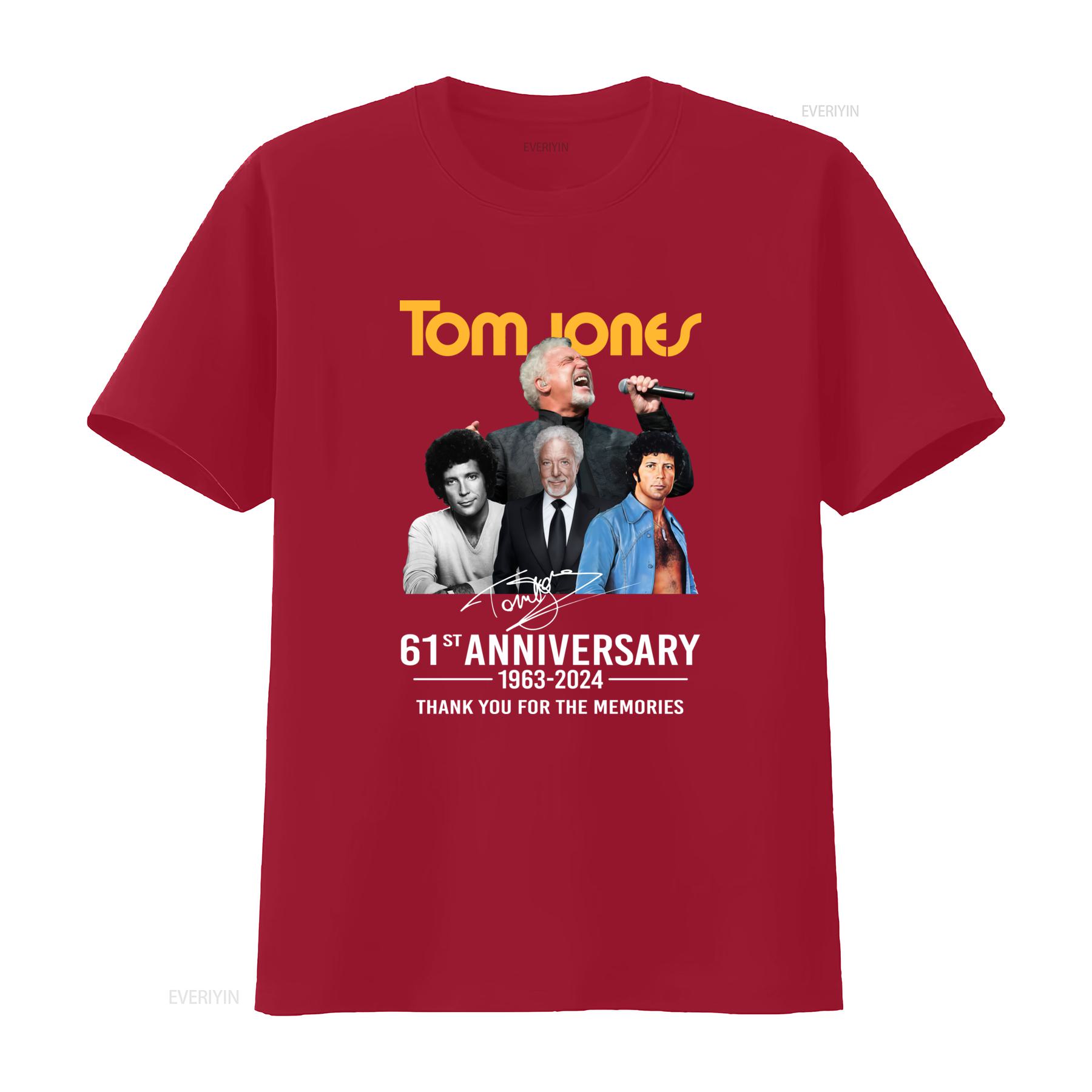 Tom Jones 61st Anniversary 1963 2024 Thank You For The Memories T Shirt vintage Washed graphic Versatile homme designer clothes S
Tom Jones 61st Anniversary 1963 2024 Thank You For The Memories T Shirt vintage Washed graphic Versatile homme designer clothes S
