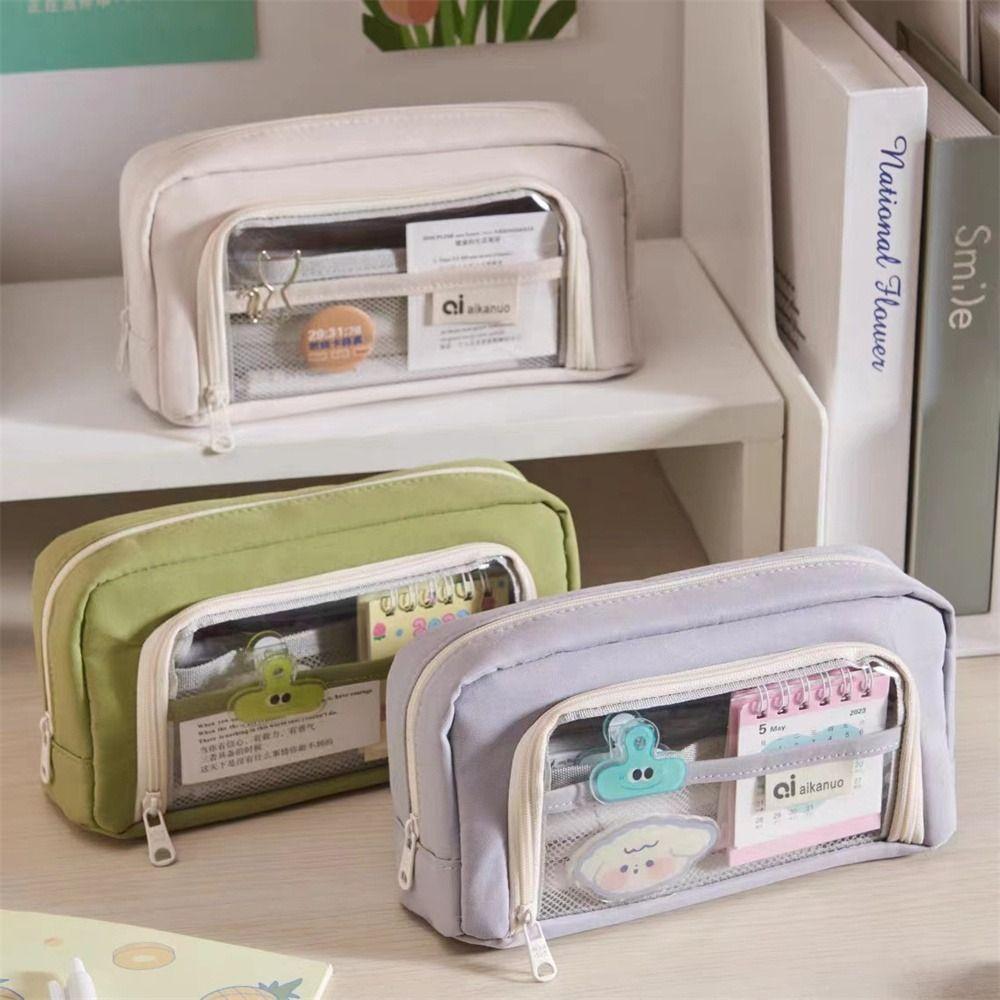 Large Capacity Pencil Bag Multi Layers Transparent Pen Case Cute Stationery Bag Children Gifts
Large Capacity Pencil Bag Multi Layers Transparent Pen Case Cute Stationery Bag Children Gifts