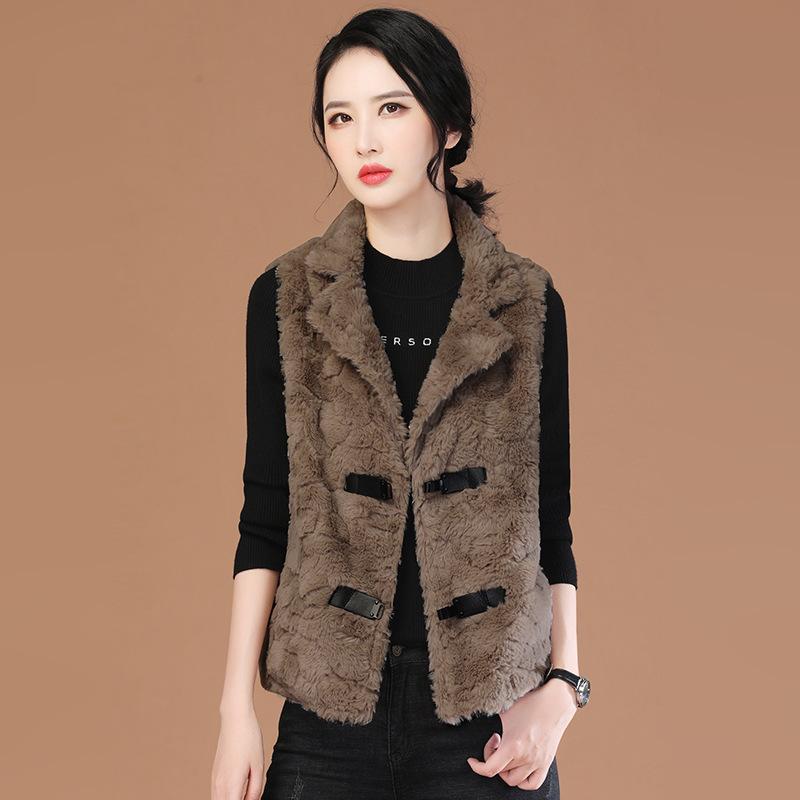 Xiao Xiangfeng Костюмний комір із імітацією кролячого хутра Жилетка Зимовий одяг Новий універсальний жіночий товстий жилет L
Xiao Xiangfeng Костюмний комір із імітацією кролячого хутра Жилетка Зимовий одяг Новий універсальний жіночий товстий жилет L