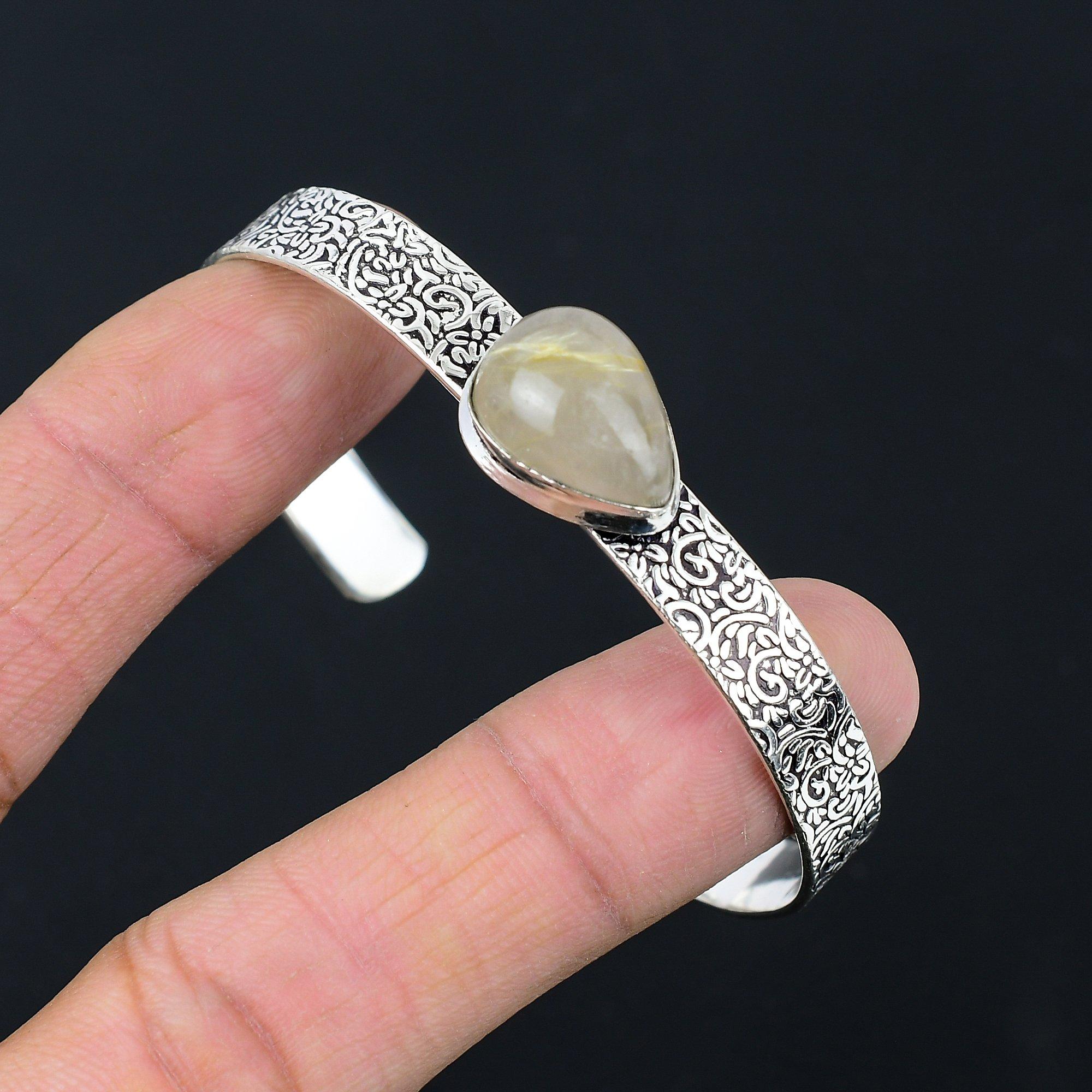 Sterling Silver Pear Golden Rutile Stone Sister Engagement New Bangle Bracelet Adjustable
Sterling Silver Pear Golden Rutile Stone Sister Engagement New Bangle Bracelet Adjustable