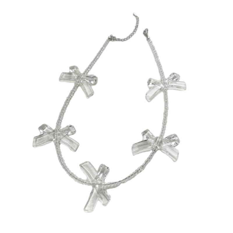 Clear Charm Clavicle Chain Bowknot Necklace with Exquisite Design Fashionable Statement Jewellery for Ladies and Teens 1
Clear Charm Clavicle Chain Bowknot Necklace with Exquisite Design Fashionable Statement Jewellery for Ladies and Teens 1
