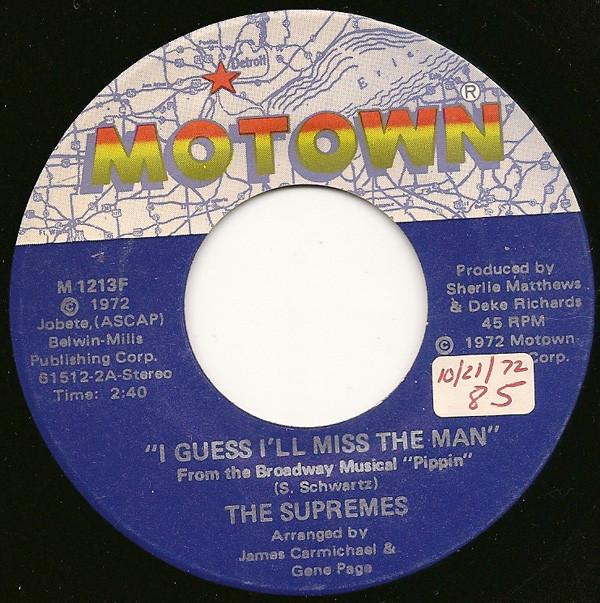 7inch Record SUPREMES - I Guess I ll Miss The Man M1213F Motown 1972 US Soul/Funk Used
7inch Record SUPREMES - I Guess I ll Miss The Man M1213F Motown 1972 US Soul/Funk Used