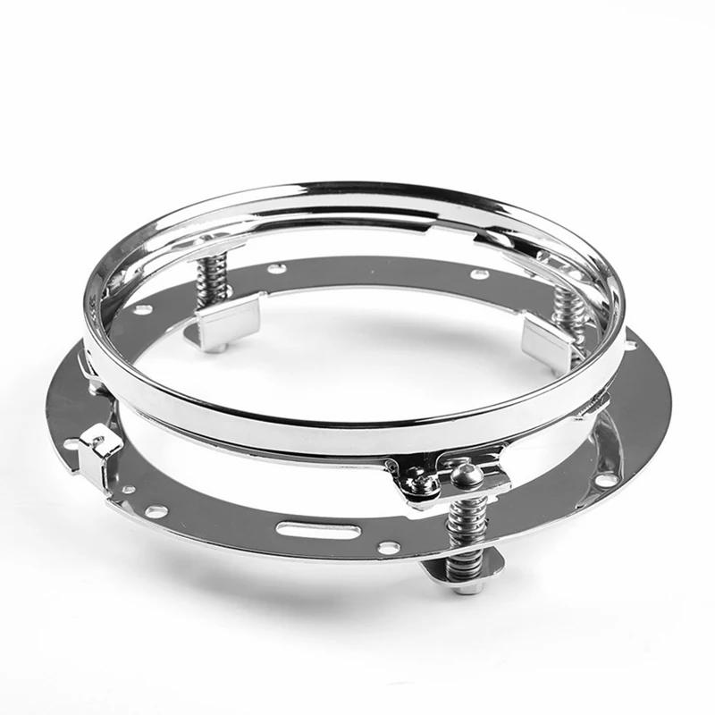 7-дюймовая светодиодная круглая фара, монтажный кронштейн-кольцо для мотоцикла Harley Road King, крепление фары серебряный
7-дюймовая светодиодная круглая фара, монтажный кронштейн-кольцо для мотоцикла Harley Road King, крепление фары серебряный