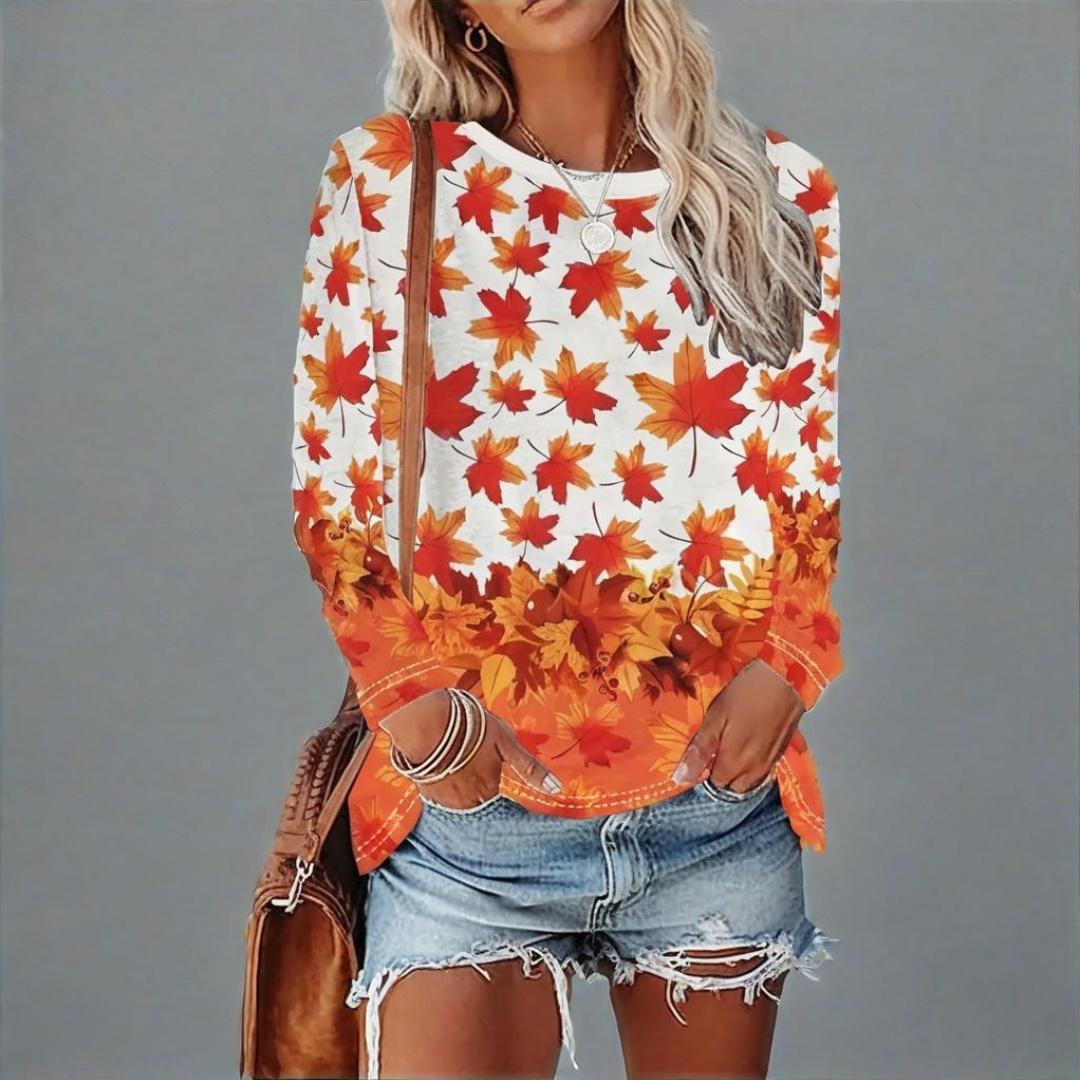 Женская одежда на все четыре сезона, повседневная женская футболка с длинным рукавом для улицы, с цветочным принтом и кленовыми листьями, топ с круглым вырезом, футболка с длинным рукавом S
Женская одежда на все четыре сезона, повседневная женская футболка с длинным рукавом для улицы, с цветочным принтом и кленовыми листьями, топ с круглым вырезом, футболка с длинным рукавом S