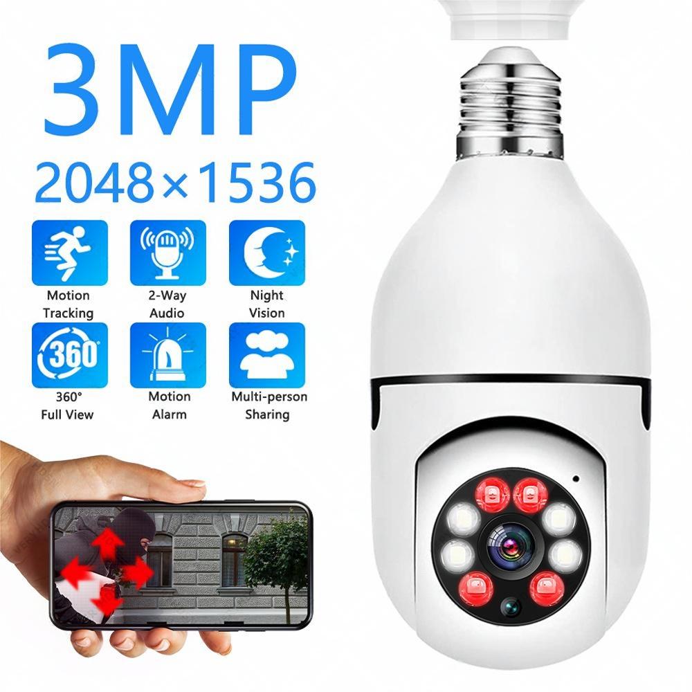 3MP WiFi E27 Bulb Camera Home PTZ Wireless Surveillance Camera 4X Digital Zoom AI Human Motion Detect Full Color Night Vision 1PCS-3MP-Camera
3MP WiFi E27 Bulb Camera Home PTZ Wireless Surveillance Camera 4X Digital Zoom AI Human Motion Detect Full Color Night Vision 1PCS-3MP-Camera