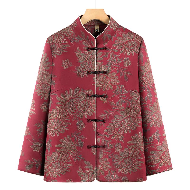Elderly Women s Chinese Style Stand Collar Frog Button Jacket for Spring and Autumn 5XL (140-155 jin)
Elderly Women s Chinese Style Stand Collar Frog Button Jacket for Spring and Autumn 5XL (140-155 jin)