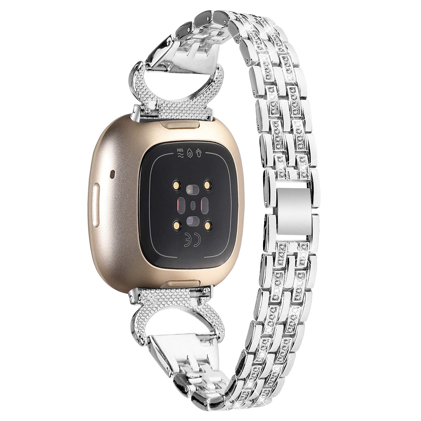 For Fitbit Versa 4/Sense 2 Bling Rhinestone Decor Band 5-Bead Stainless Steel Watch Strap Bracelet Silver
For Fitbit Versa 4/Sense 2 Bling Rhinestone Decor Band 5-Bead Stainless Steel Watch Strap Bracelet Silver